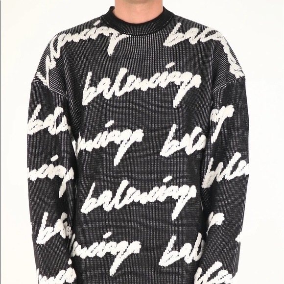 Balenciaga 3D Scribble Knit Sweater